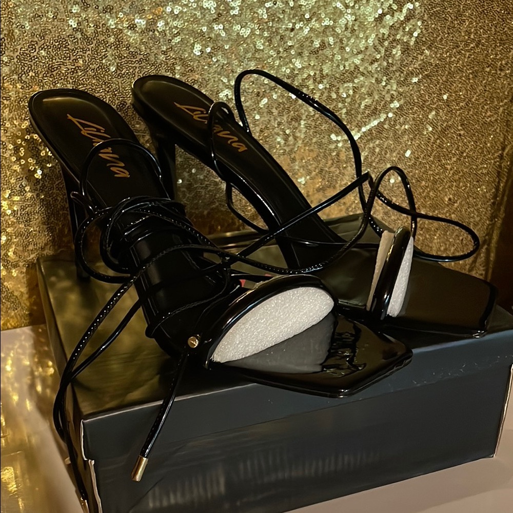 Black Strappy Heels